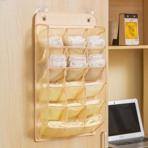 3D NEW DURABLE CLOSET HANGING ORGANIZER WITH 3D MESH POCKETS, WALL SHELF