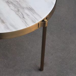Triangular Base Elegance Ceramic Marble Coffee Table
