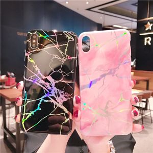 Iphone Xs Max TPU laser marble case, Iphone Xs Max protective TPU case, Iphone