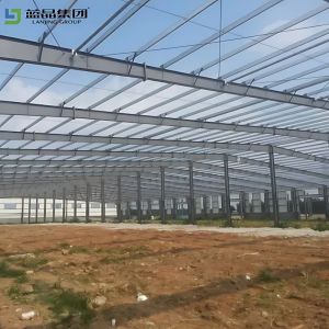 China 3D Modeling Steel Structure Warehouse Bolted Connection Steel Fire Prevention on sale