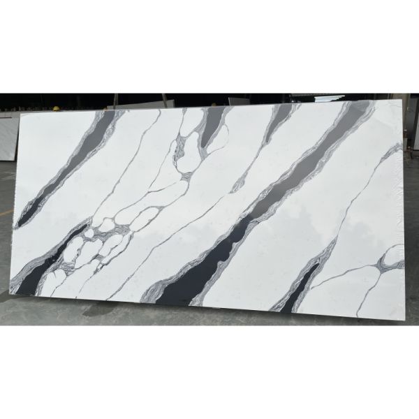 White panda black and white quartz Flexural Strength 40-70 Top Quartz Countertops Effortless Cleaning