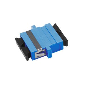 Fiber Optic Adapter Singlemode SC/UPC Duplex Optical Coupler with flange Blue