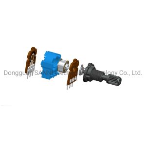 12mm Dual Unit Rotary Potentiometer Insulated Shaft Sealed RV123G0 OEM