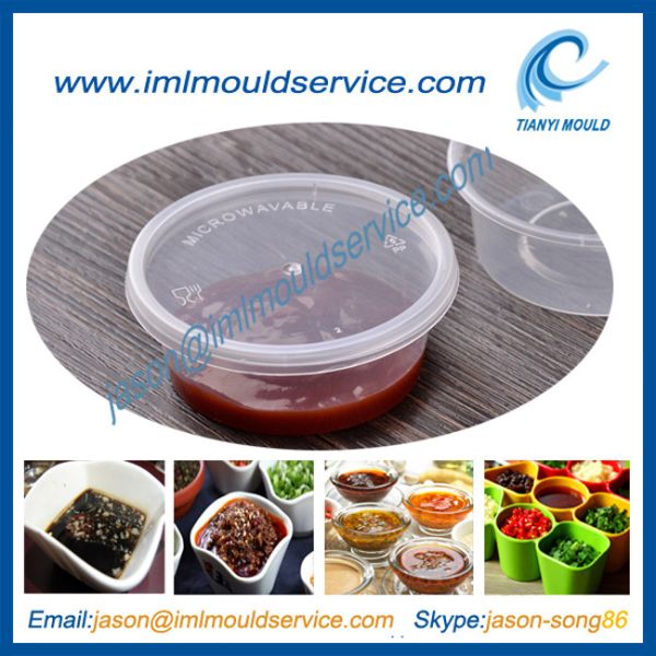 Quality 70ml or 2oz thin walled disposable plastic sugar bowl mould with lids wholesale