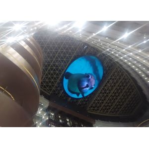 P31.25 Mesh Digital Transparent LED Display Screen On Building Surface Facade