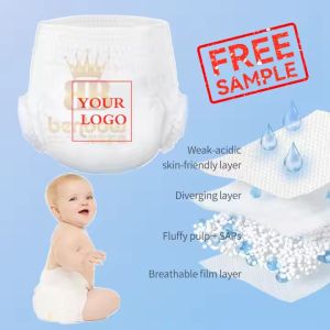 Free sample custom wholesale SAP super absorbing performance baby diapers pant