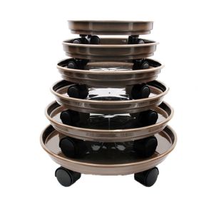 China Dish 240mm Multidirectional  Flower Plant Pot Caddy On Wheels on sale