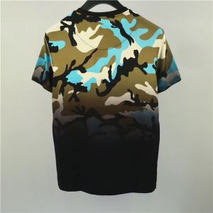 Full Printing Mens Trendy T Shirts Skulls Pattern Beaded Technics For Summer