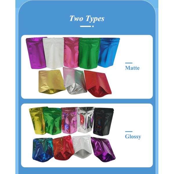 Glossy Shiny Stand Up Pouch Plastic Customized Packaging Coffee Bags