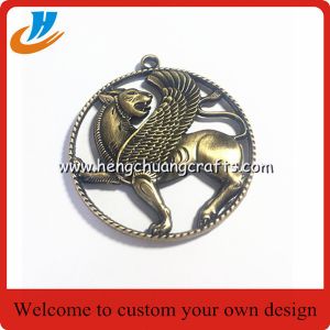 China Die Cast 3D Raised horse Medals, Die casted embossed horse hollow out metal medallions on sale