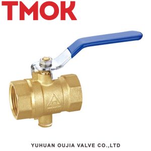 Cheap brass color good quality long handle sand blasting temperature brass ball vavle for sale