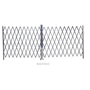 Bi Fold Industrial Steel Folding Security Gates , Warehouse Retractable Security