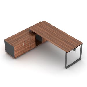 Combination L Shaped Desk Table MFC Decorative Office Furniture