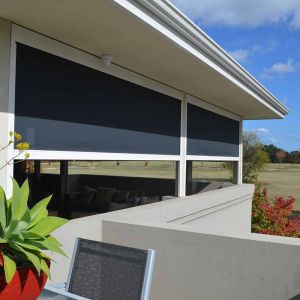 Windproof Zip Track Blinds For Pergola Canopy Restaurant Balcony