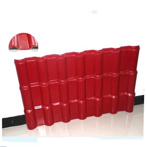 China ASA Synthetic Resin Roof Tile 2.5mm Corrugated Waves Modern Design on sale