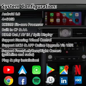 Lsailt Android Carplay Interface for Lexus IS200T IS300H IS350 IS300 F Sport AWD