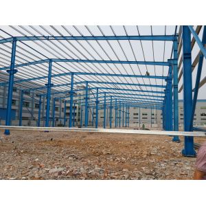 Low cost steel structure warehouses with middle column design