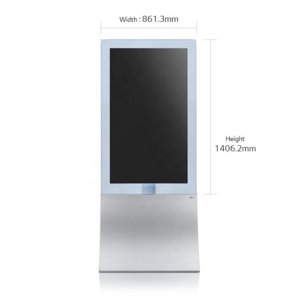 1.98cm Thickness Indoor Digital Signage With Dual Screen Aluminum Alloy Frame