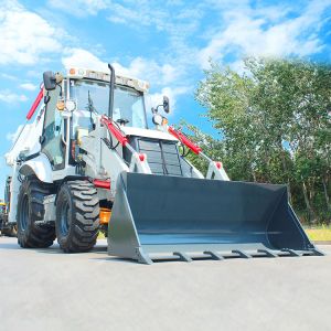 FREE SHIPPING 4x4 Mini Farm Backhoe Tractor Loader Epa Engine Wheel Loader EURO5