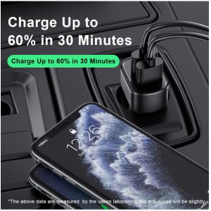 30W PD Fast 3 USB Car Charger QC3.0 Universal For IPhone 12V 1.5A