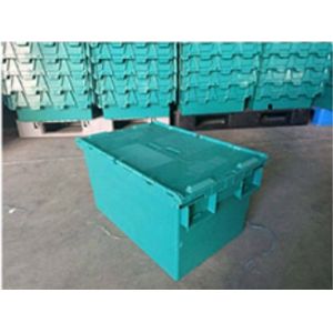 Cheap Logistics Movable Plastic Attached Lid Containers Customized Logo for sale