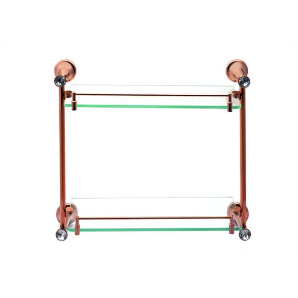 Quality Bathroom Accessory Single Glass Double  Plate Rose Gold  Zinc Alloy and Crystal wholesale