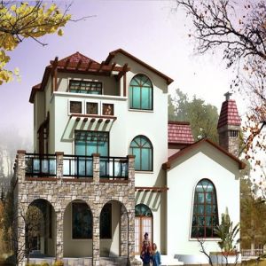 China 3 Story Prefab Homes G550 Z275 Galvanized Coil With Garage Parking Lot on sale