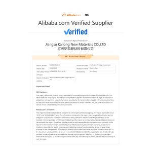 Jiangsu Kailong New Material Co., Ltd. Certifications