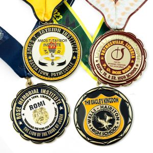 3d Zinc Alloy Custom Medal Synthetic Enamel Color Marathon Gold Medal