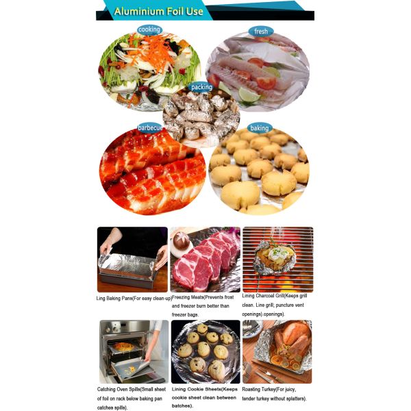 8011 Grade 99.7% 10cm Catering Aluminium Foil Roll For Household