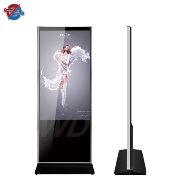 Quality Black Vertical HD 2K 4K Intel Core I7 Floor Standing Digital Signage For Ads wholesale