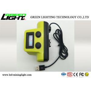 18000 Lux 385 Lum Rechargeable Mining Cap Lamps LED Screen All In One Stuture