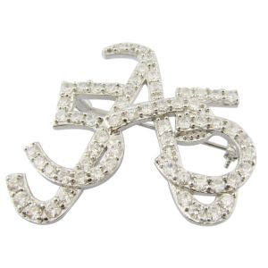 Light And Intricate 925 Silver Pin Brooch With CZ Sterling Silver Brooch Your
