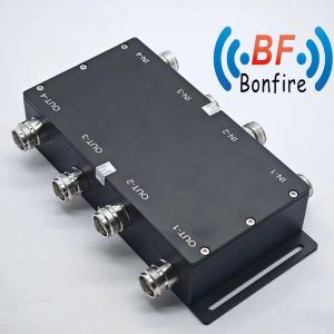 3 in 3 out Hybrid Coupler with 4.3-10-F/DIN-F/N-F Interface Grey/Red/Black