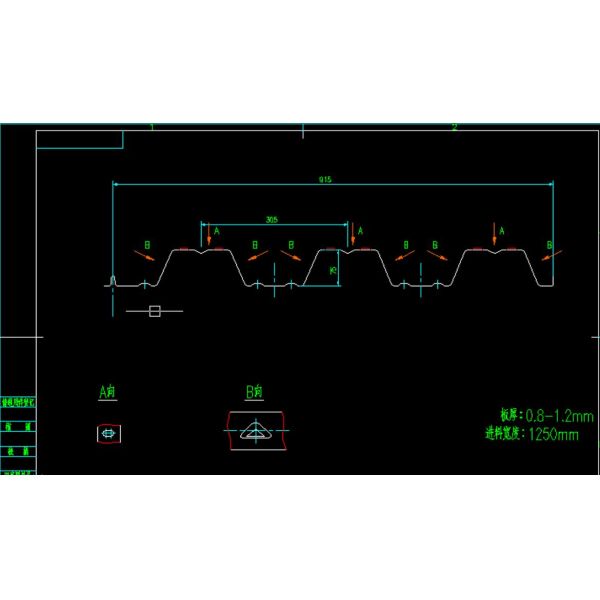 Floor Decking Steel Roll Forming Machine / Metal Roll Forming Equipment