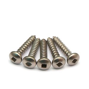 Pan Square Robertson Drive Head Self Tapping Screws A2 SS 304 Stainless Steel