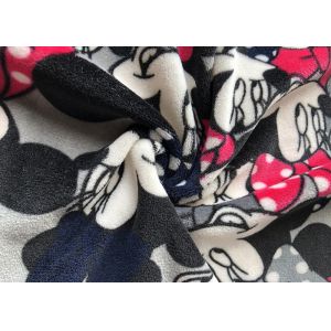 Mickey Design Stretch Knitted Spandex Velvet Fabric