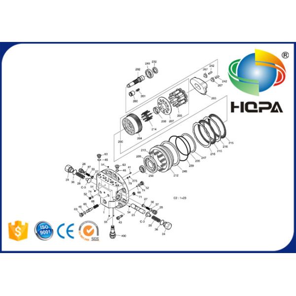 K9008310 Travel Motor Seal Kit for Excavator DOOSAN DH215-9 DX225LC-5