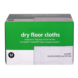64 Count Home Dry Floor Cloths Disposable Dust Cleaning Cloth 10.4 X 8.0 Inches