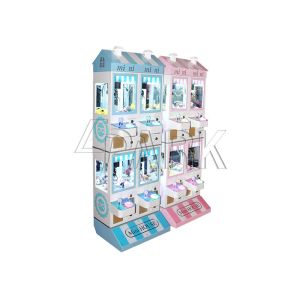 Entertainment Claw Doll Crane Game Machine With Colorful Lights Inside