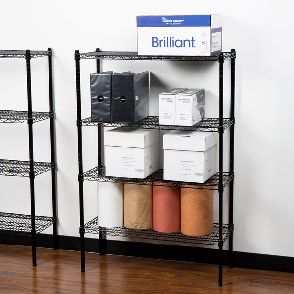 Quality OEM Paper Divider Commercial Wire Racks Adjustable Storage Shelving 14"X 30"X 42" wholesale