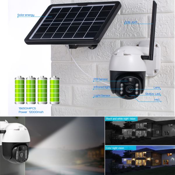 Security System 4G Solar Outdoor Camera Waterproof IP66 Camera For Backyard