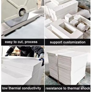 Customized Refractory Board 1430C Aluminum Silicate Fiber Board Furnace Lining