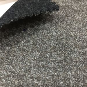 Customization White Polyester Tweed Wool Fabric 57 inch Double Sided