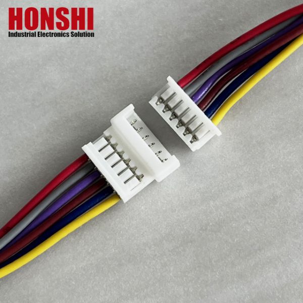 UL1007 Wire Harness Assembly 2 Pin 6 Pin 8 Pin Custom Electrical Cable