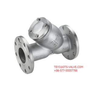 Cheap PN16 RF Stainless Steel Y Type Strainers Flanged with Drain Plug for sale