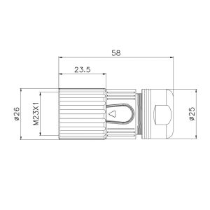 RIGOAL M23 Circular Connectors , 12P IP67 Electrical Power Connectors