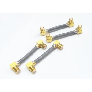 Custom Female Right Angle Coaxial Connector SMP Microwave Cables Assembly