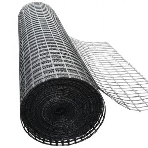 300-300 kn/m Biaxial Polyester Road Reinforcement Geogrid High Strength For Soft