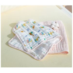 40S Six Layers Combed Cotton Printed Gauze Fabric 260gsm lightweight